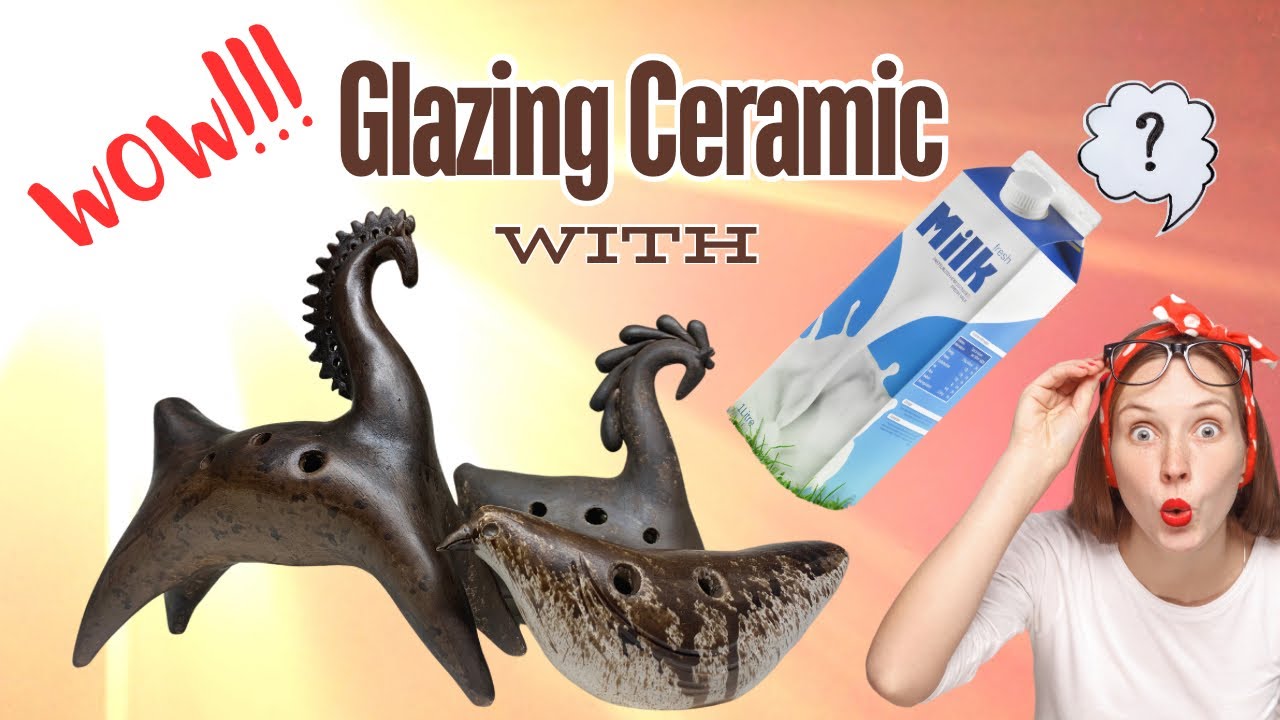 Glazing ceramic with milk