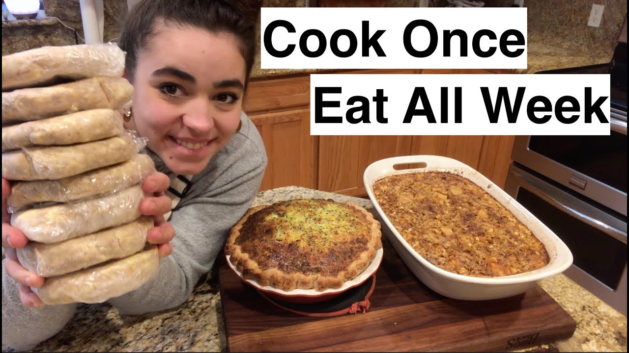 Breakfast Meal Prep with Bulk Food Storage | 9 Pie Crust | Baked Oat Meal | Quiche