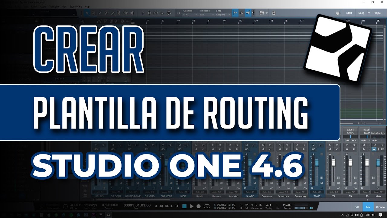 Creando una plantilla de ROUTING en Studio One 4.6 (Plantilla de regalo)