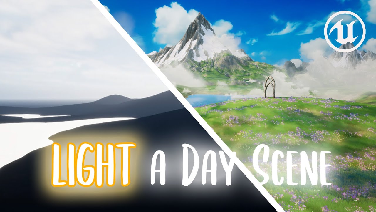 Как осветить стилизованную дневную сцену в Unreal Engine 5 | Полное руководство по освещению в UE...