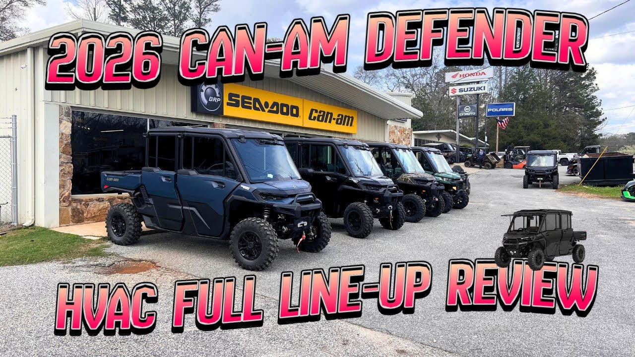 Полная линейка и сравнение моделей CAN-AM DEFENDER LONE STAR, LIMITED, XT и DPS с кабиной 2026 года!