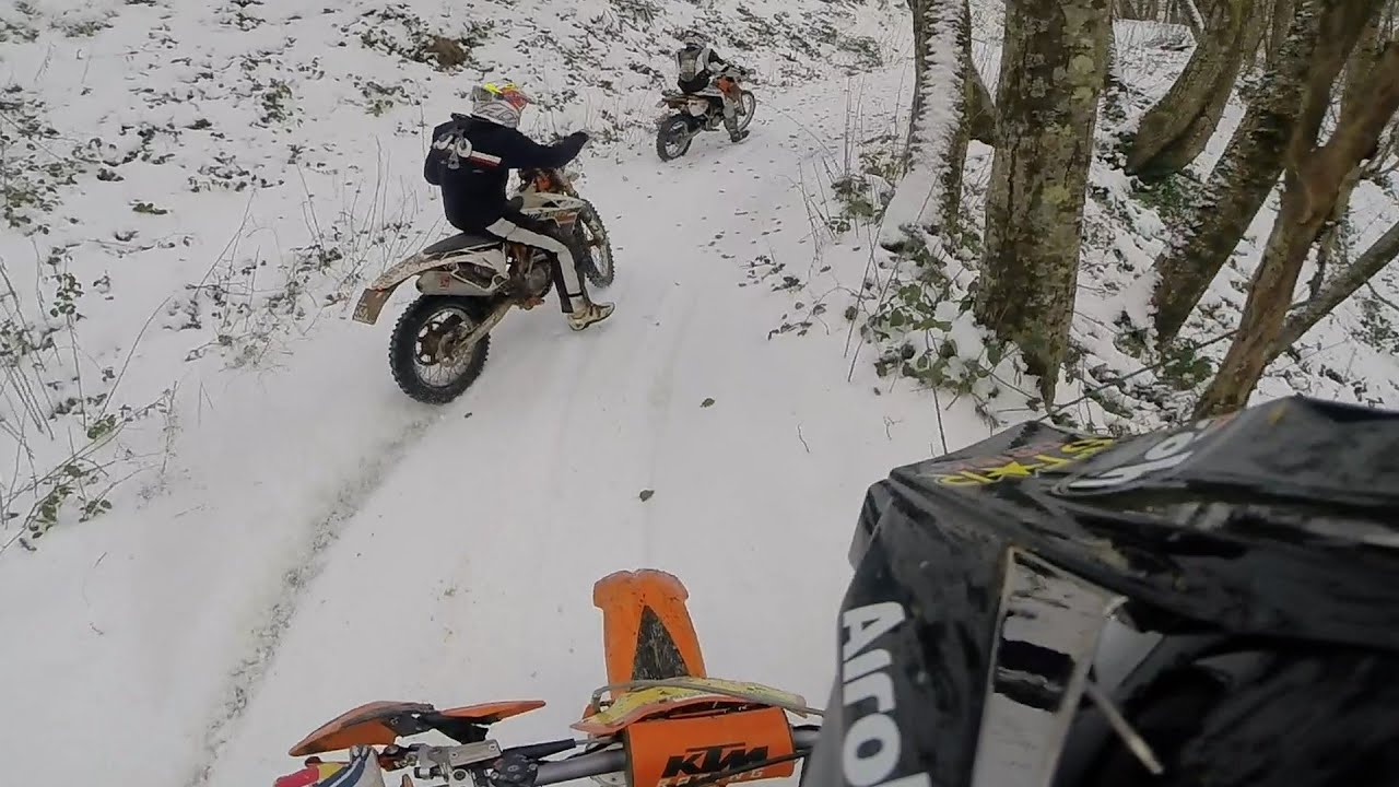 KTM 125 EXC - Winter Enduro SNOW Riding - GoPro 3+ Black