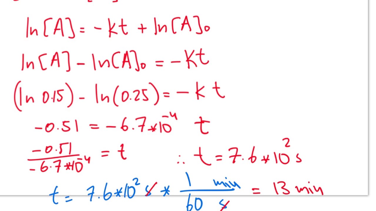 13.3 The Relation between Reactants Concentration and Time 1