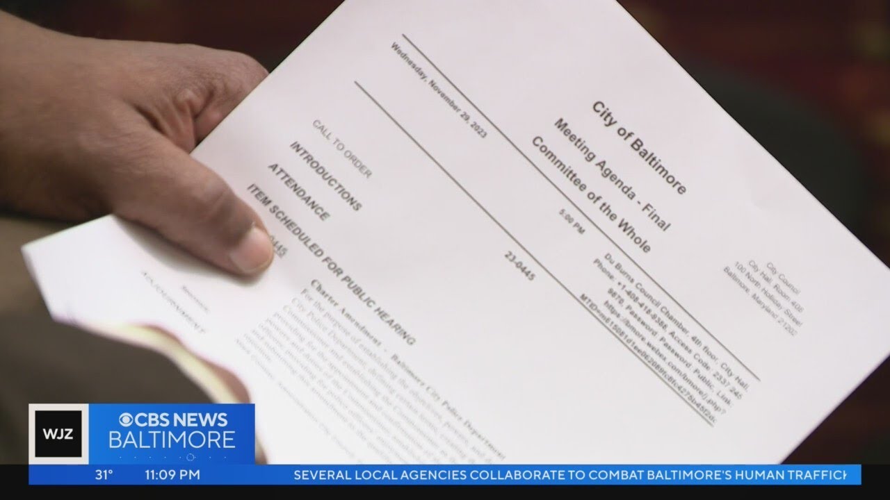 City council makes move toward gaining control over Baltimore Police Department
