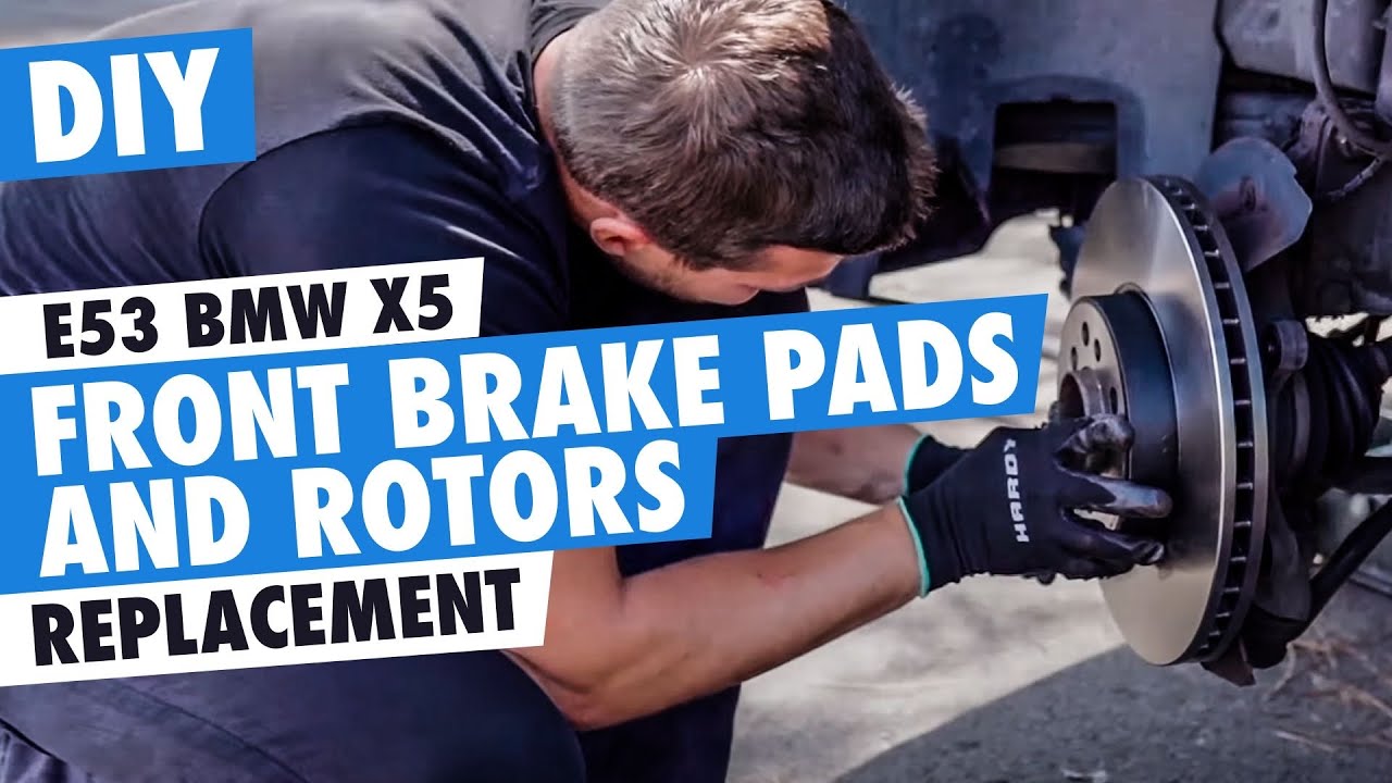 DIY E53 X5 front brake pads and rotors replacement