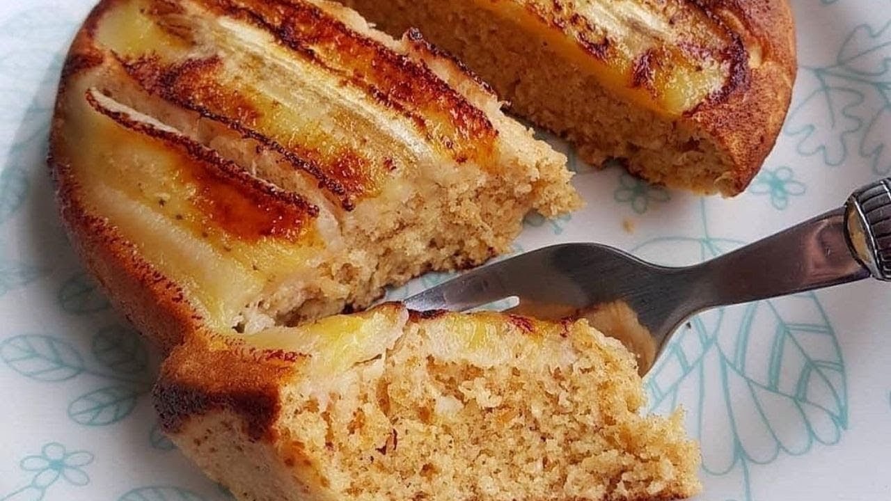 Pão de aveia com banana na frigideira 😋 Café da manhã saudável sem trigo e açúcar
