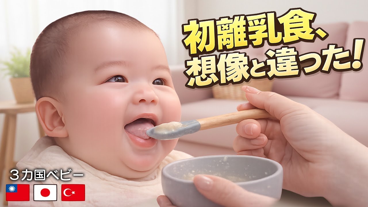 【生後５ヶ月】初めての離乳食に戸惑いながら食べる姿が可愛すぎる…❤️