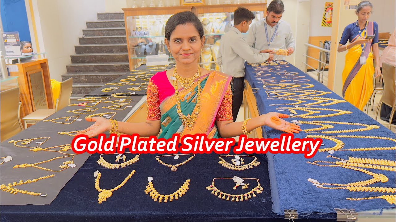Gold Plated Silver Jewellery Collection | Kerala Wedding Sets | Turkey Fancy Neckl& Earrings Set