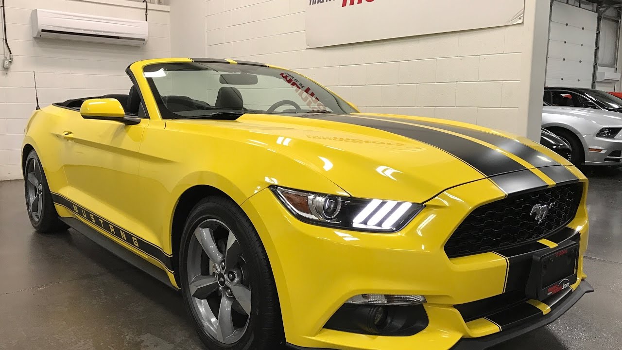 2016 Ford Mustang V6 SOLD SOLD SOLD  Convertible Auto Camera Bluetooth  Yellow Munro Motors