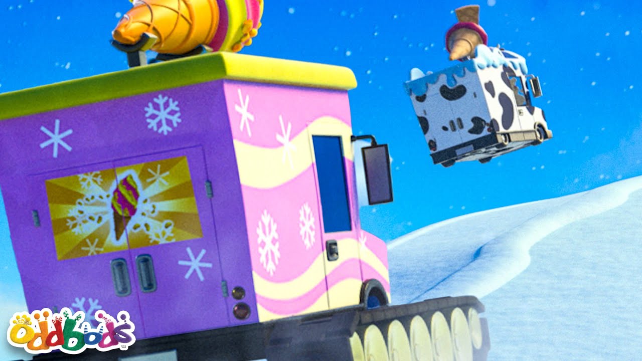 The CRAZY ICE CREAM TRUCK RACE! | Oddbods - Sports & Games Cartoons for Kids