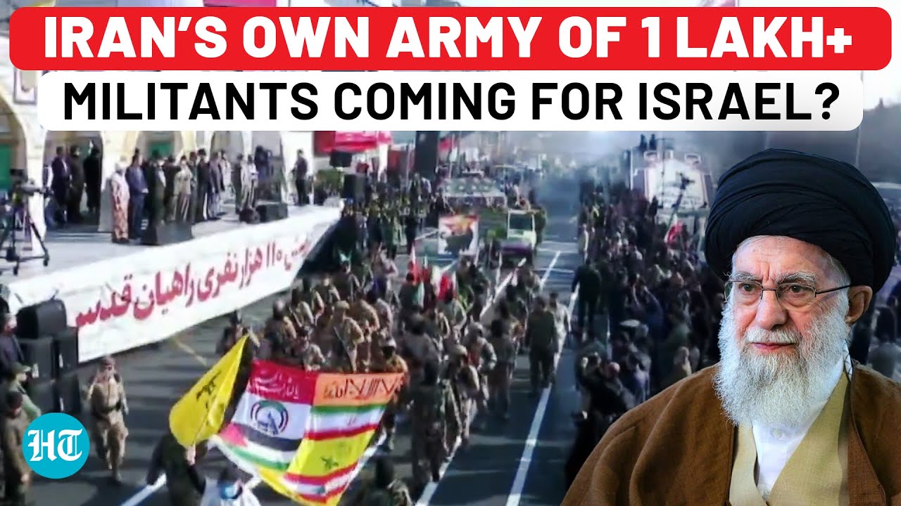 On Cam: Iran’s Basij Force Parades On Streets With 1 Lakh+ Soldiers; Khamenei War Ready Against IDF?