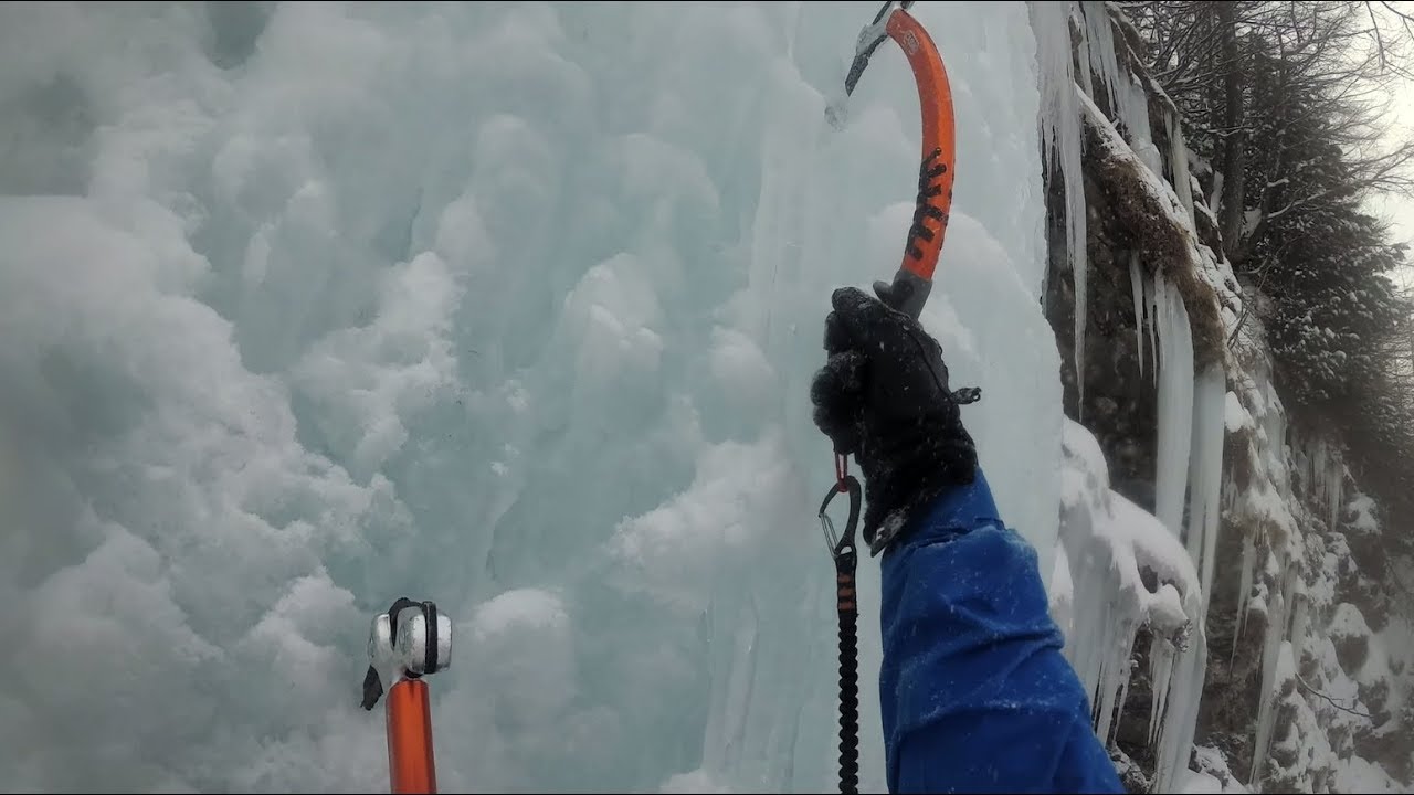 Ice climbing in Arolla, Switzerland