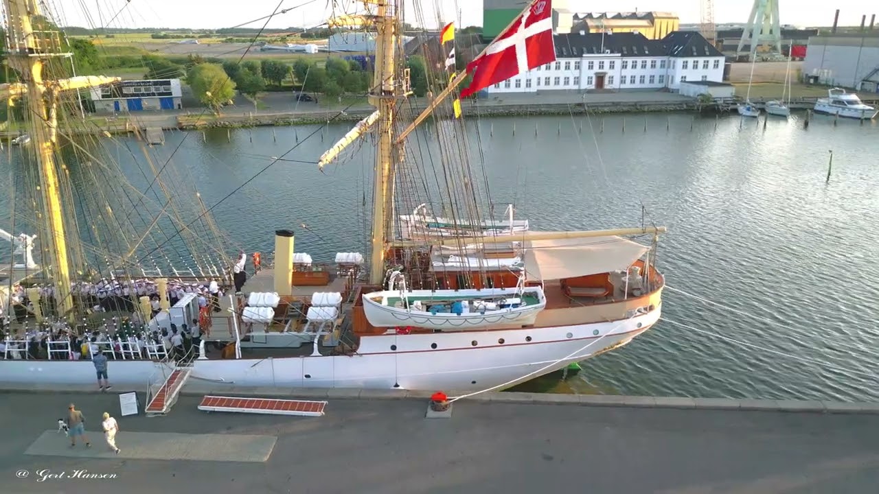 Skoleskibet Danmark på besøg sammen med Georg Stage i Nakskov 2023
