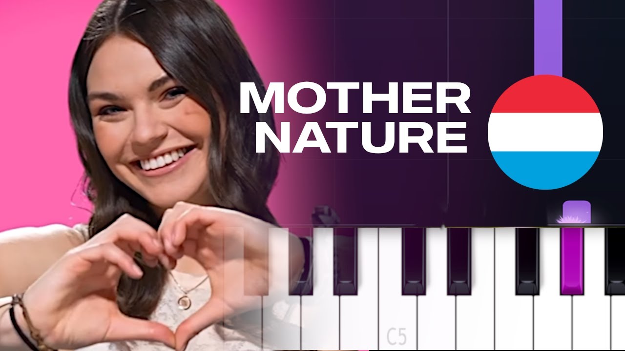 Eva Marija - Mother Nature   (Luxembourg 🇱🇺) (Easy Piano Tutorial)