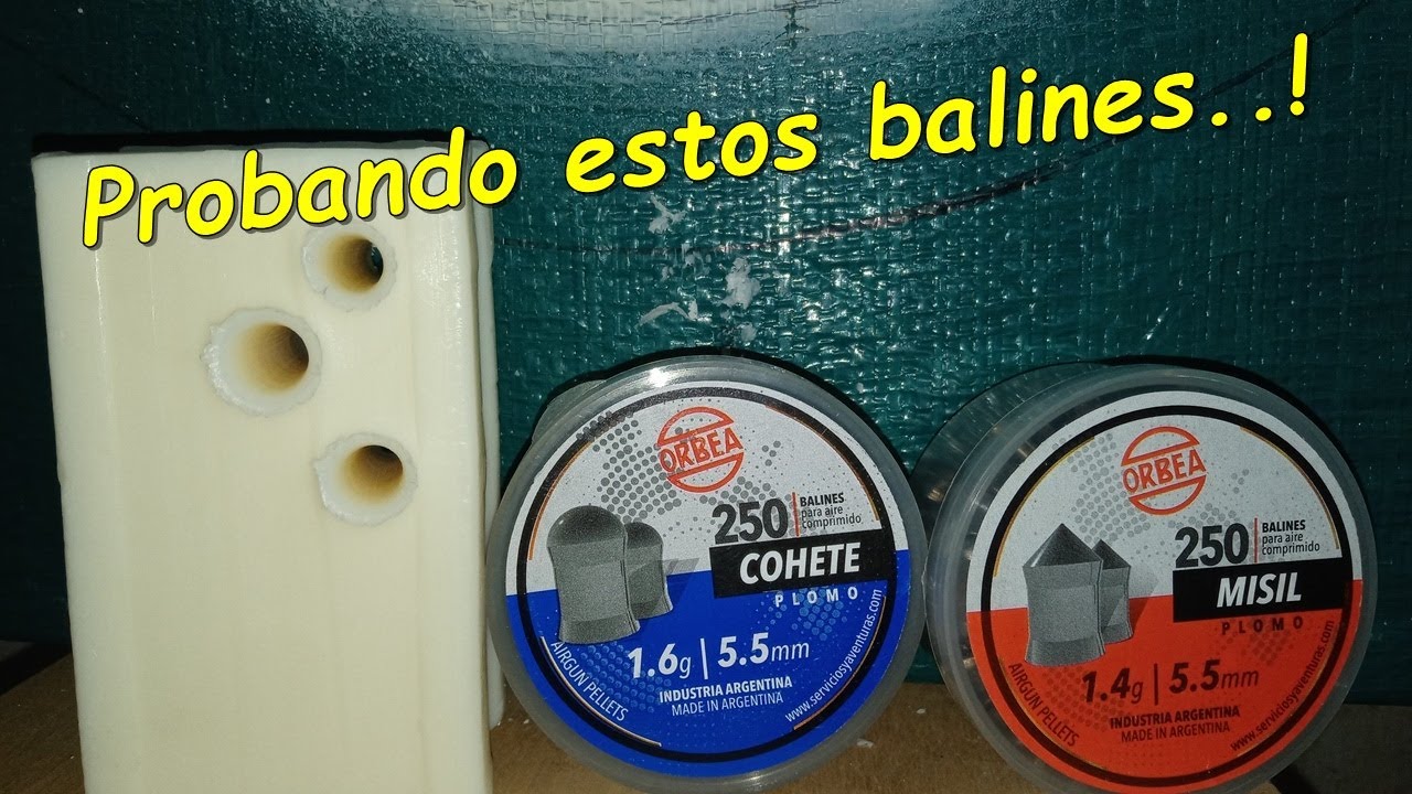 Probando balines Misil y Cohete de Orbea