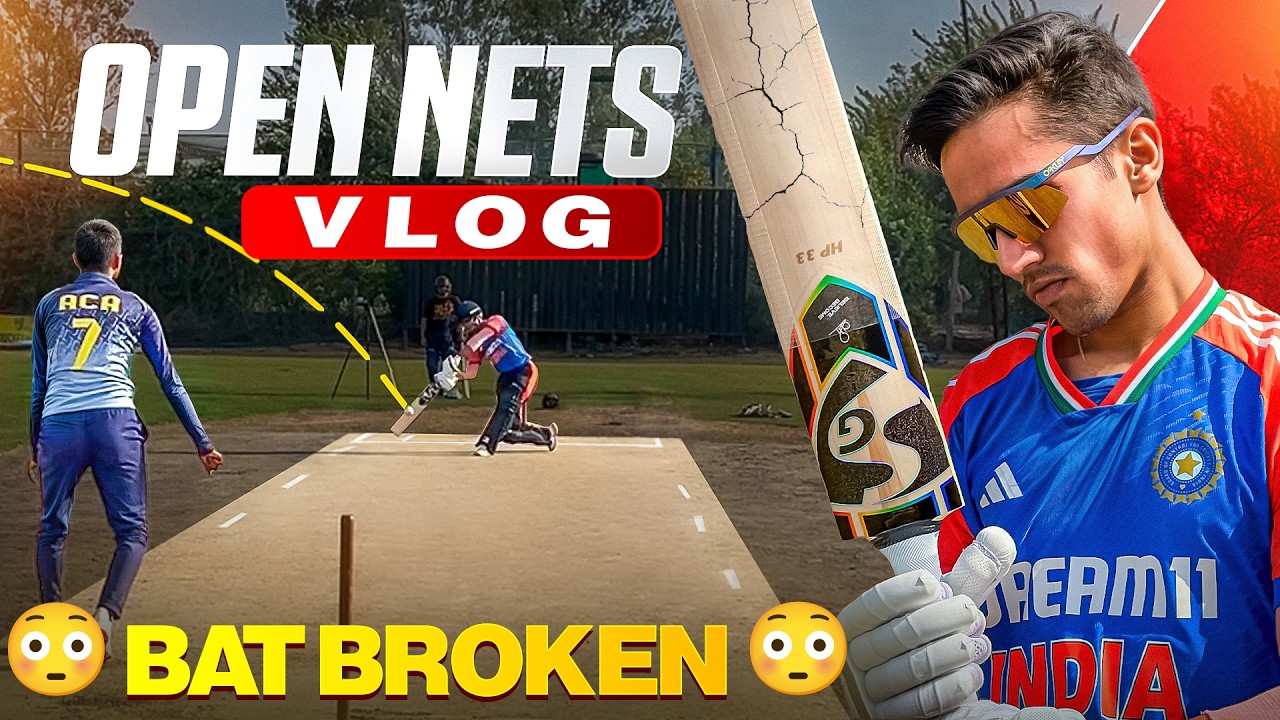 PLAYER EDITION Cricket Bat broken😳| Cricket Cardio Open Nets Session
