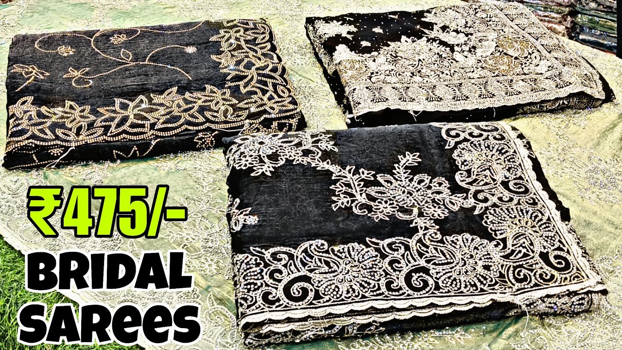 Latest Premium Wedding Sarees Tissue Full Stone Work Sarees ₹475/- Wholesale Trending Work Sarees 😍