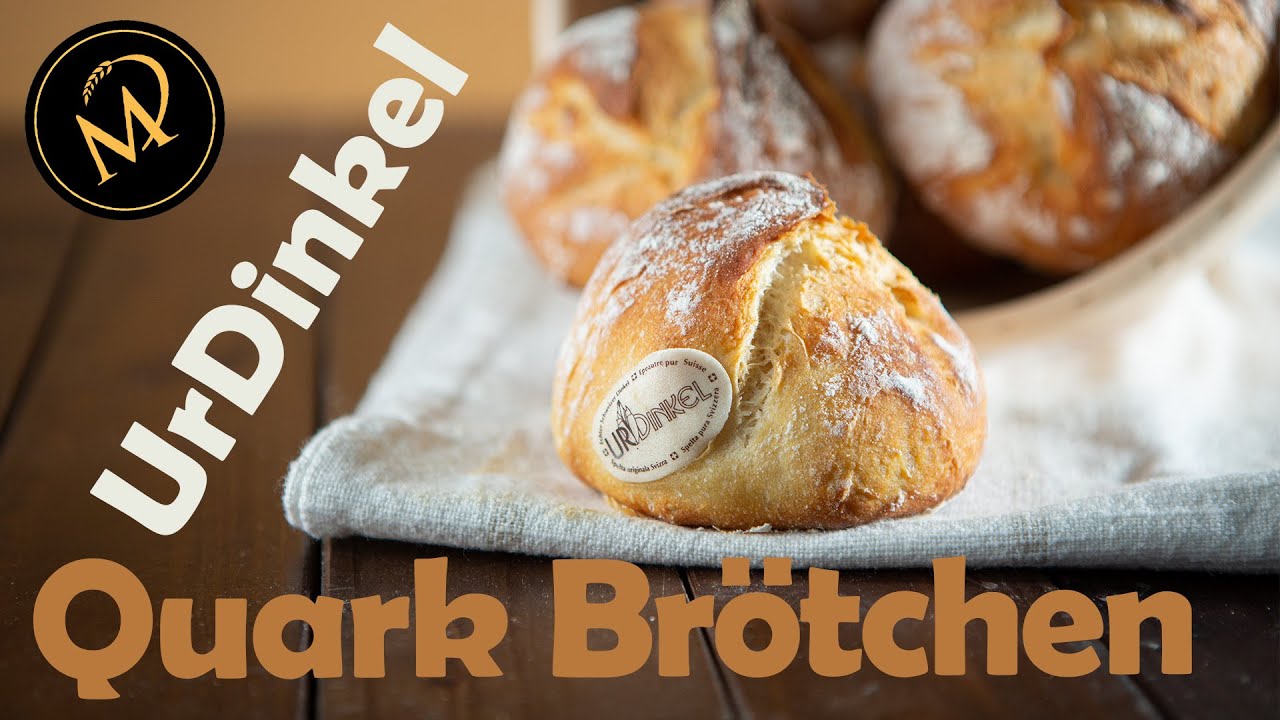 Wattig weiche Quark Brötchen mit UrDinkel Mehl wie vom Bäcker