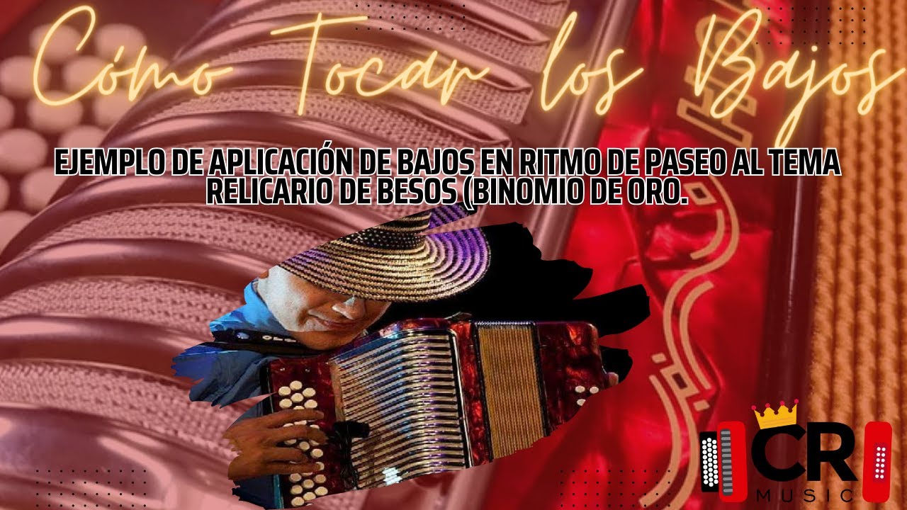 Cómo Tocar los Bajos en Ritmo de Paseo (Ejercicio Relicario de Besos) | Clases de Acordeón Vallenato