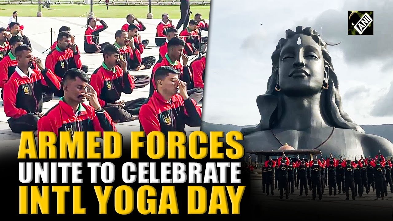 Army, Air Force, BSF personnel perform asanas, celebrate International Yoga Day at Isha Yoga Centre