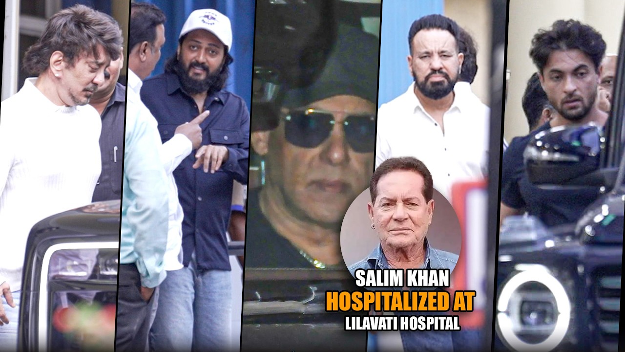 Salman Khan, Riteish Deshmukh & Sajid Nadiadwala Visit Lilavati Hospital for Salim Khan