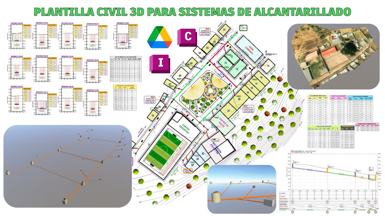 ✅ PLANTILLA PROFESIONAL CIVIL 3D PARA SISTEMAS DE ALCANTARILLADO ✨