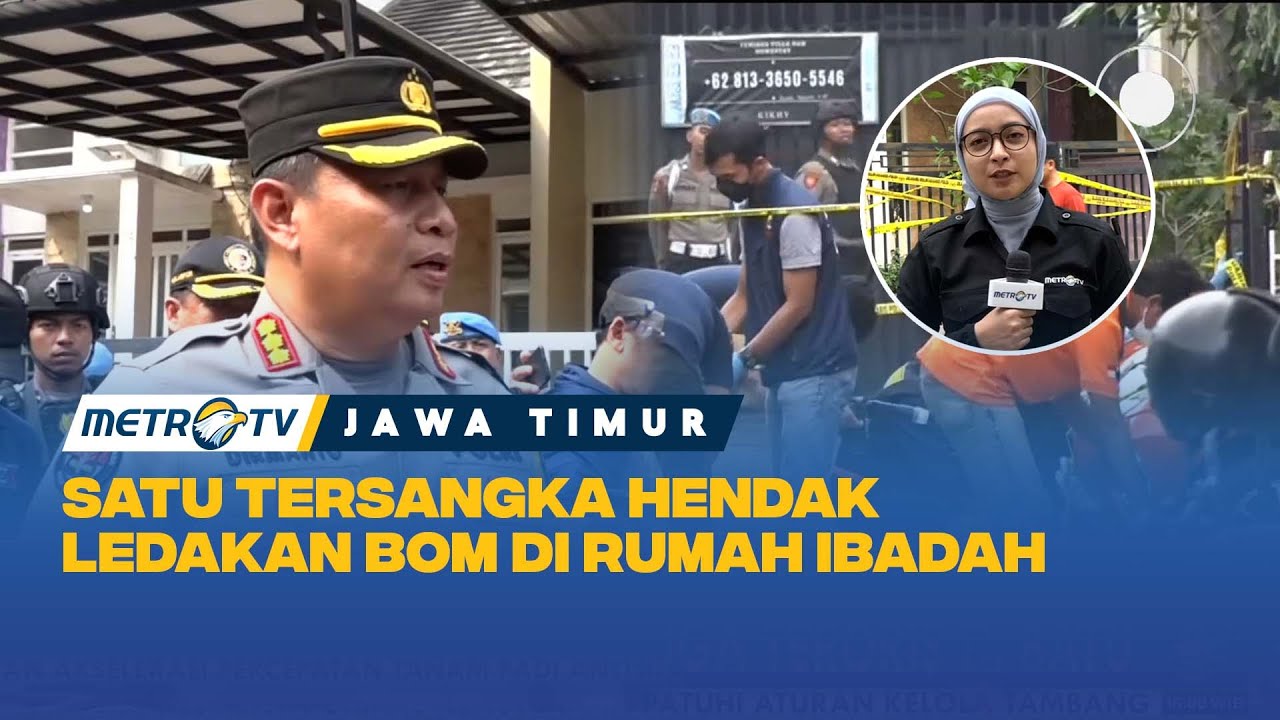 Olah TKP Rumah Terduga Teroris di Batu
