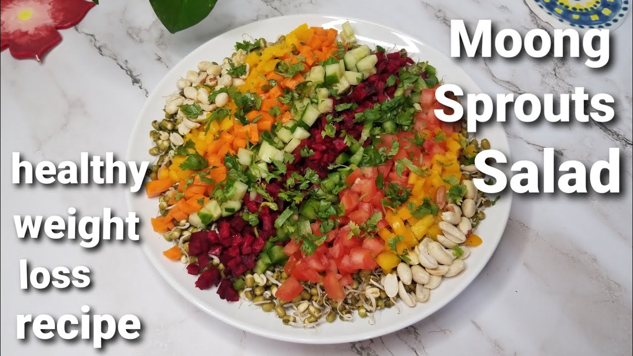 Sprout salad recipe - weight loss recipe Moong sprout Chaat Delight #sproutssaladrecipe #saladrecip