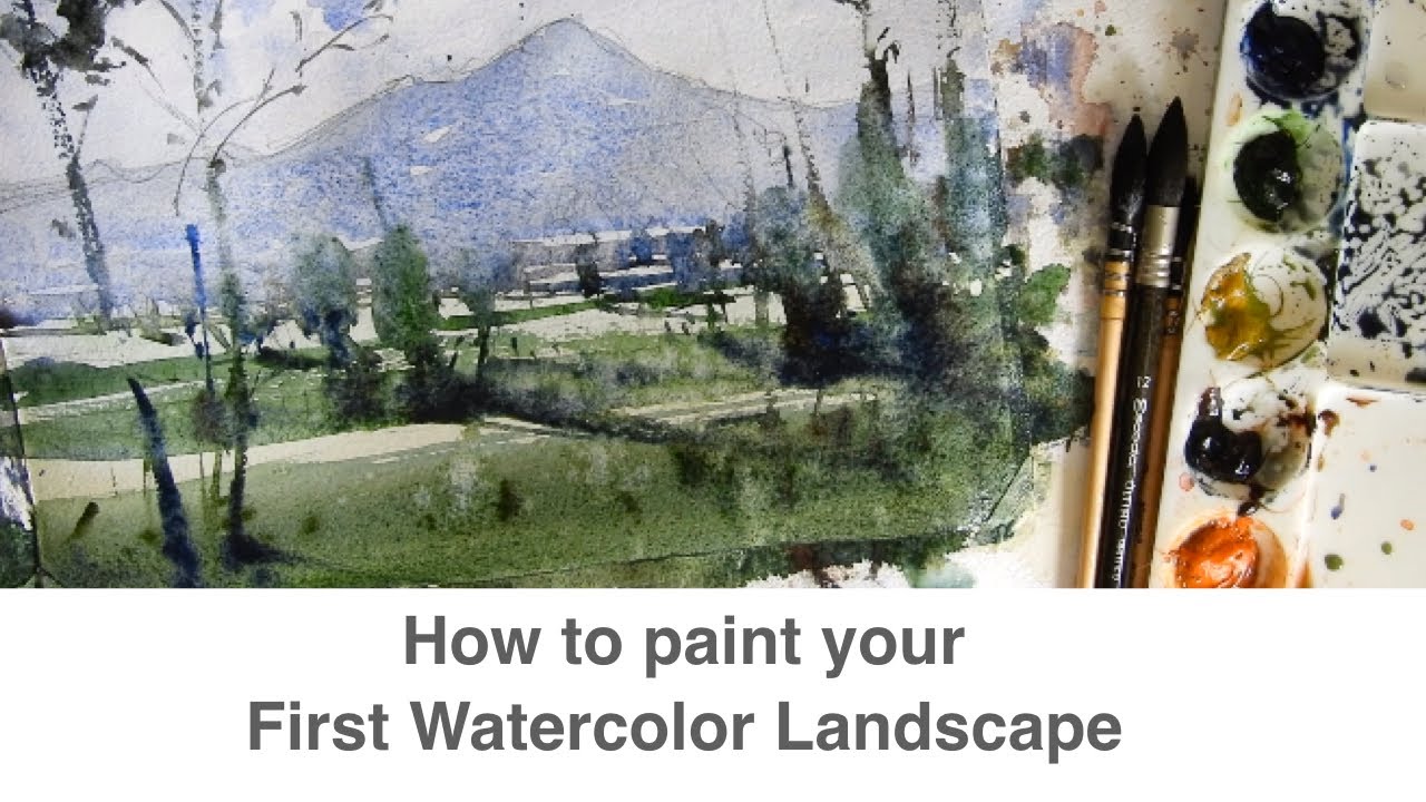 How to Paint Your First Watercolor Landscape!