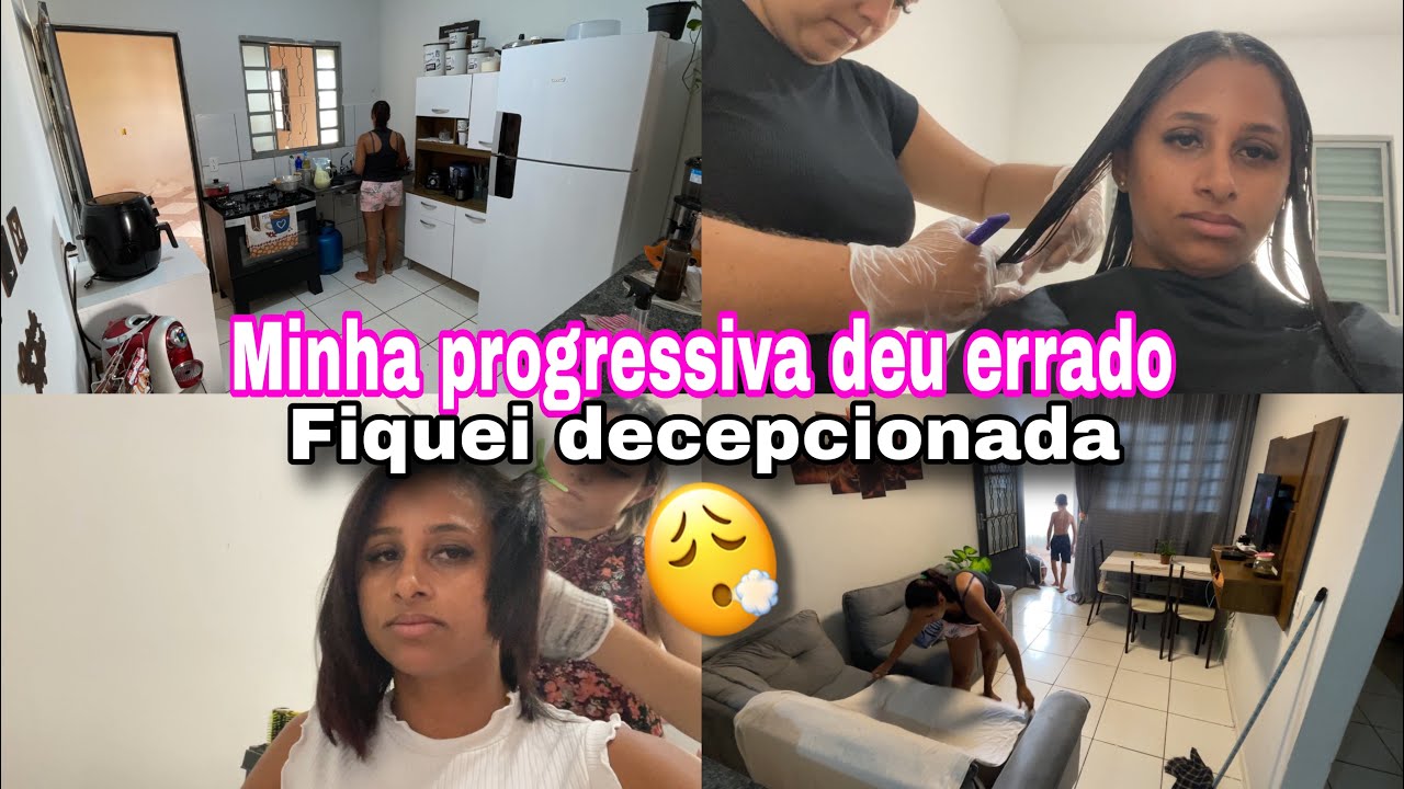MINHA PROGRESSIVA DEU MUITO ERRADO 😱💔 Fiquei CHOCADA com o resultado || Cortei Chanel 
