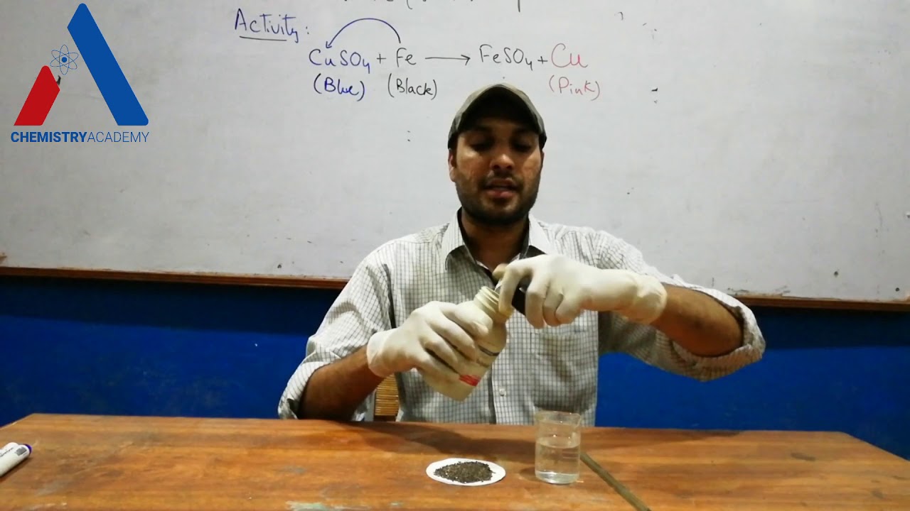 Displacement Reaction and its Demonstration|Reaction Between CuSO4 and Fe|