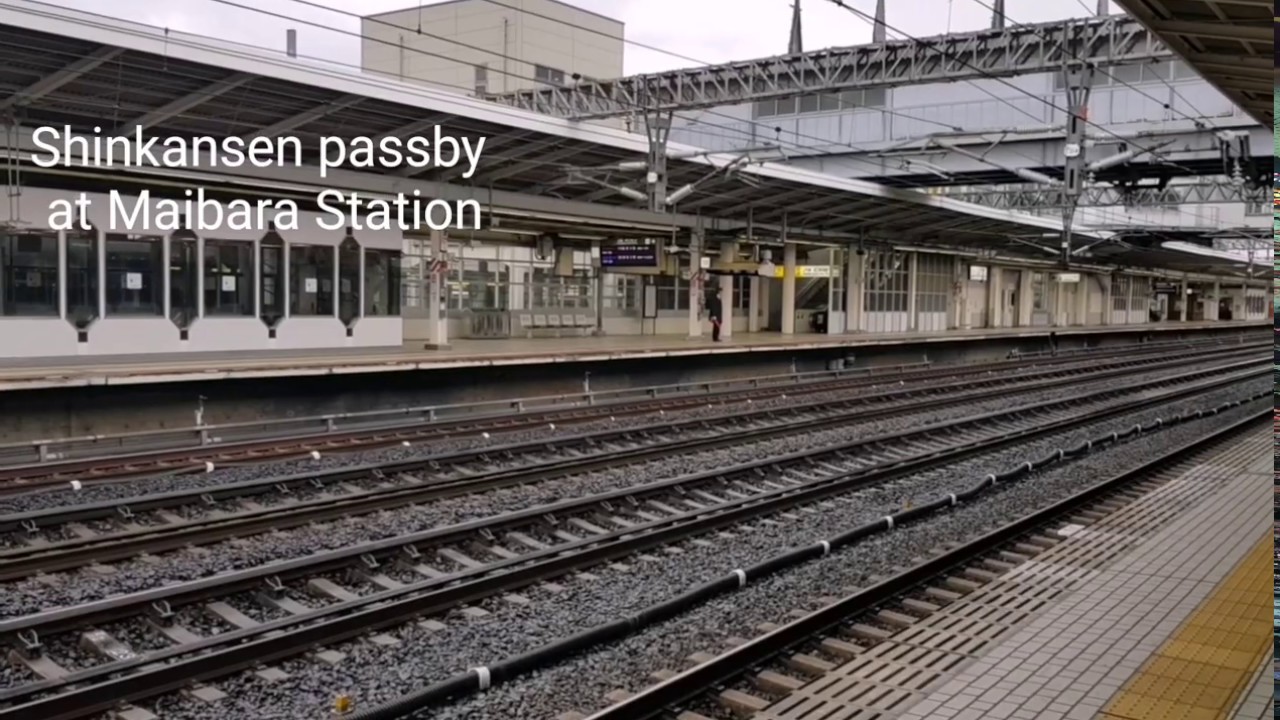 Shinkansen passby at Maibara Station