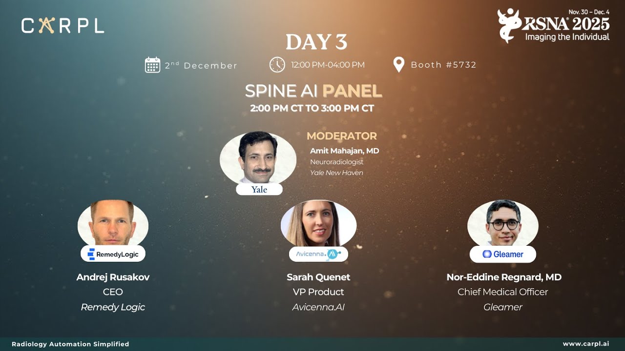 Current State & Future of Spine AI | RSNA'25 | CARPL.ai