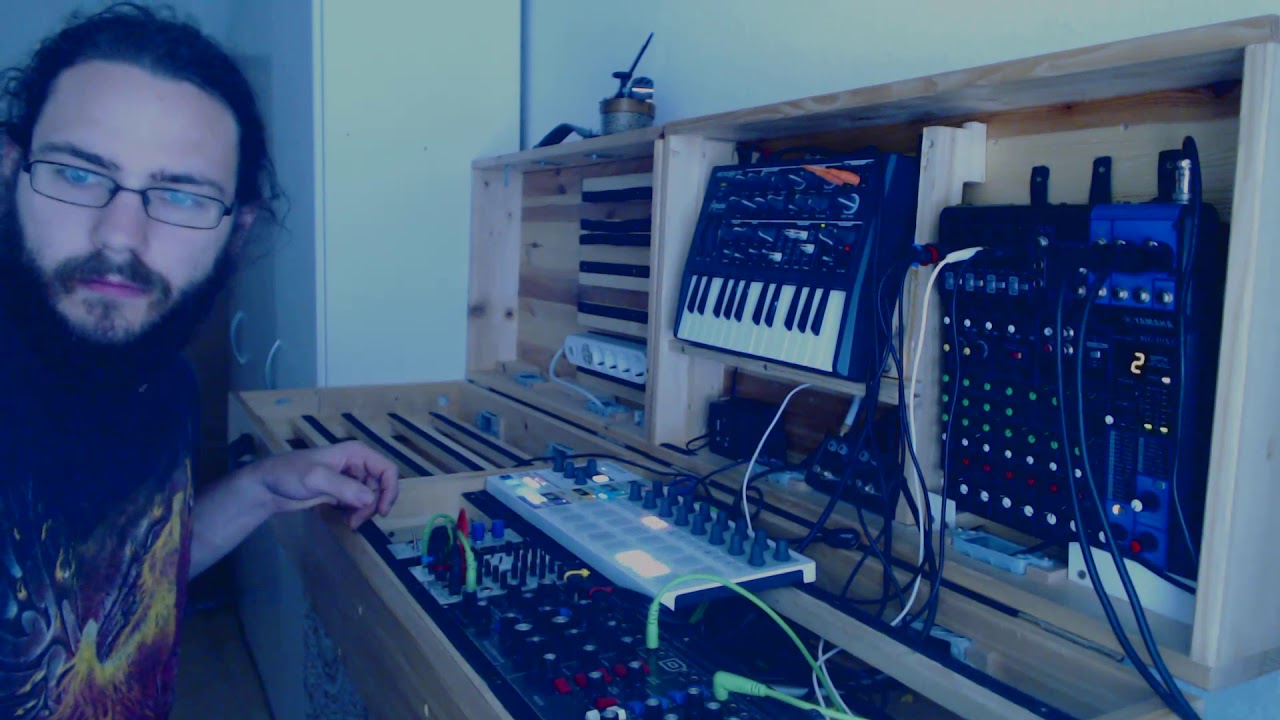 Dark Techno Jam with Behringer Model D, Tip top 909 drum and Microbrute