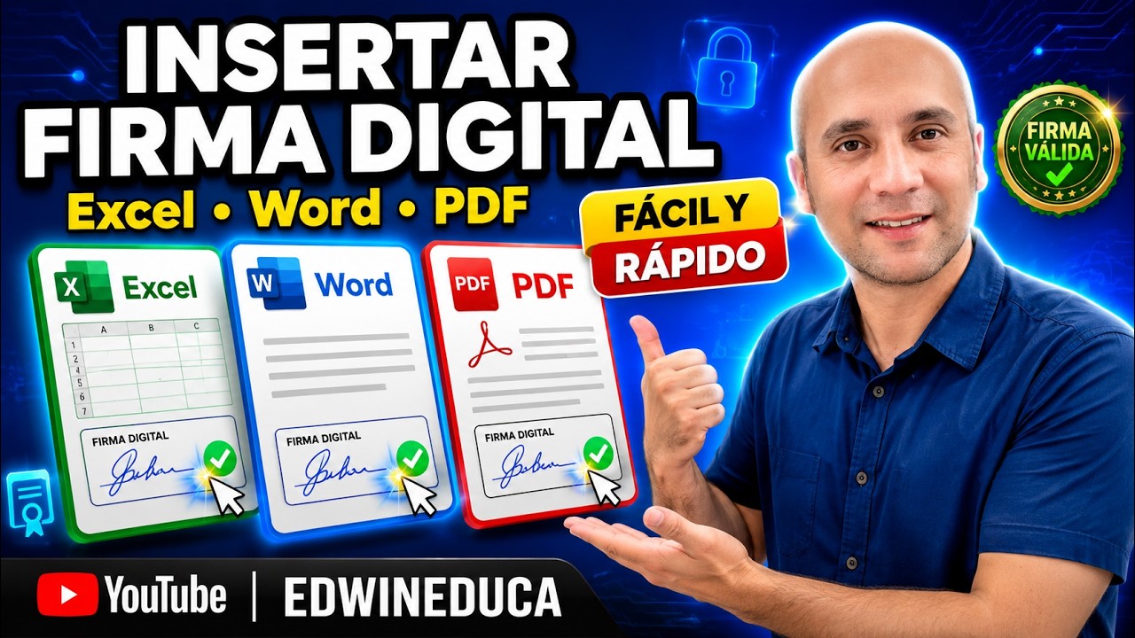 ✅Como insertar una Firma Digital en Excel, Word y PDF, sin escanear ni imprimir.👌!!!FÁCIL!!!