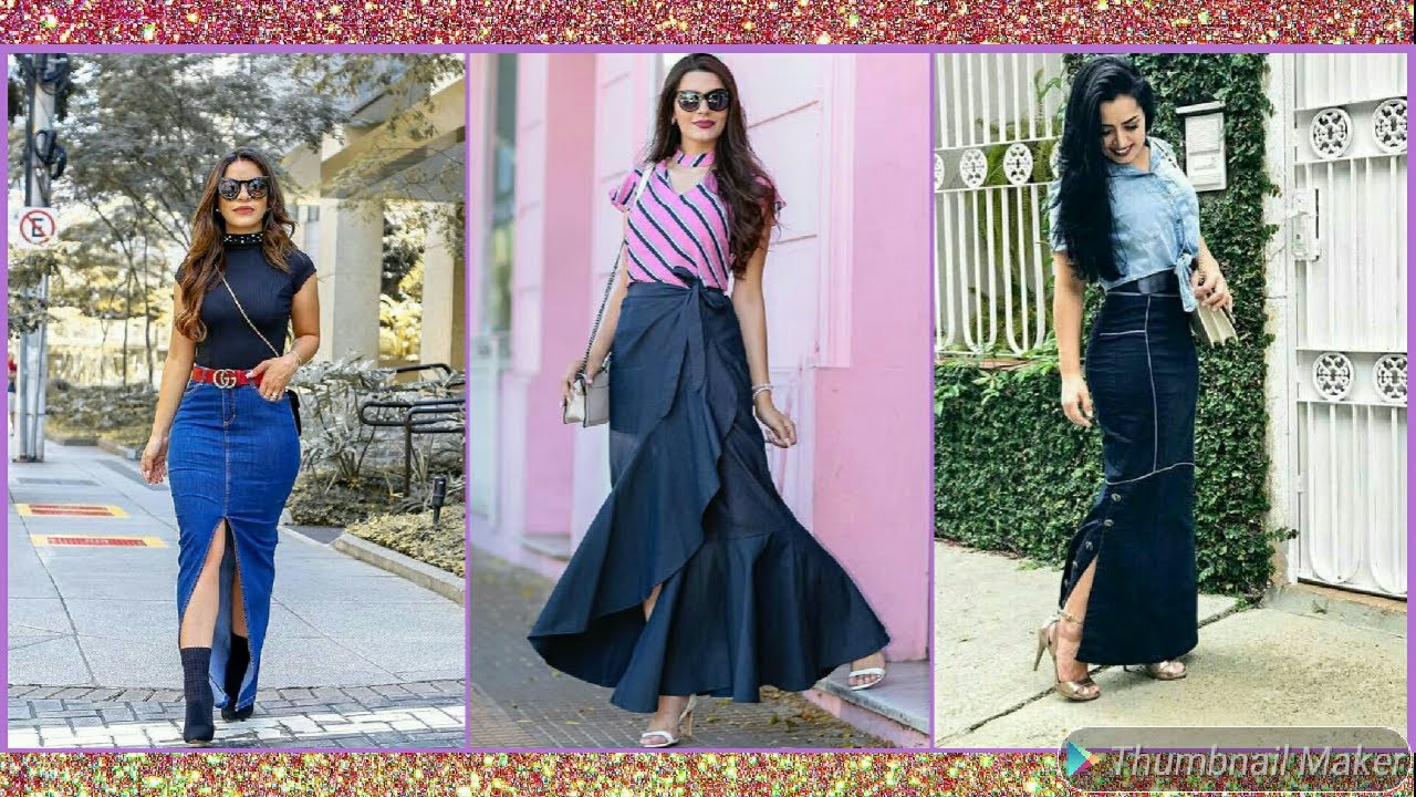 Faldas Jean's largas 2024 / Saias jeans /MODEST SKIRTS