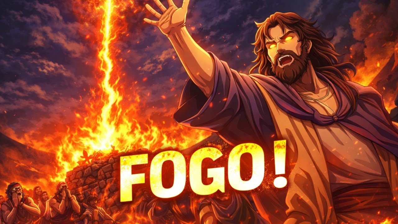 🔥 DEUS RESPONDEU COM FOGO! | Elias vs 450 Profetas de Baal (Anime Épico)