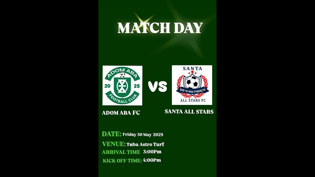 FULL TIME: ADOM ABA FOOTBALL CLUB  1 - 1 SANTA ALL STAR