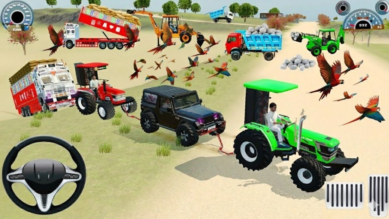 Drive JCB and Unloading Stone From Dumperin Game #simulatorgames #driving 
