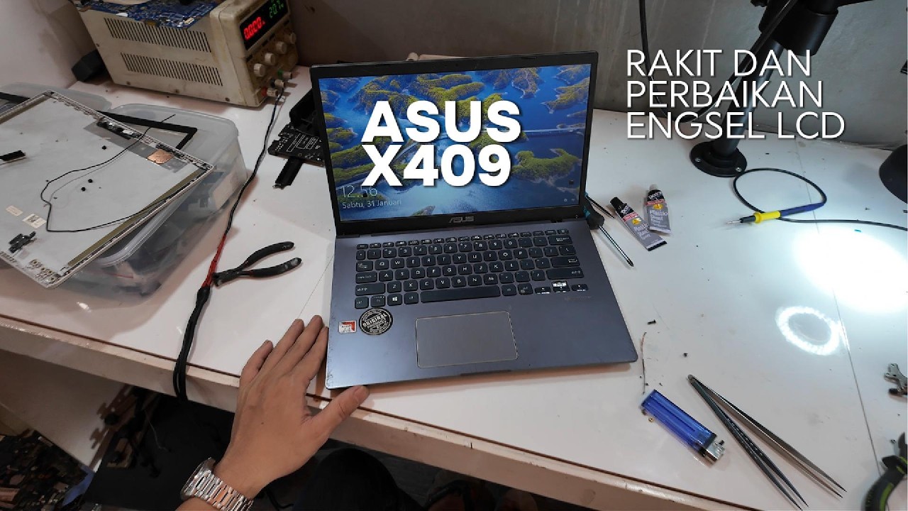 Cara Perbaiki Engsel Laptop Asus X409 Patah & Casing Retak | FULL PROSES