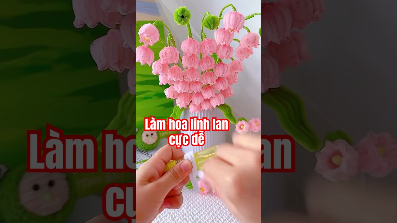 Hoa linh lan kẽm nhung cực dễ l&agrave;m #diy #craft #handmade