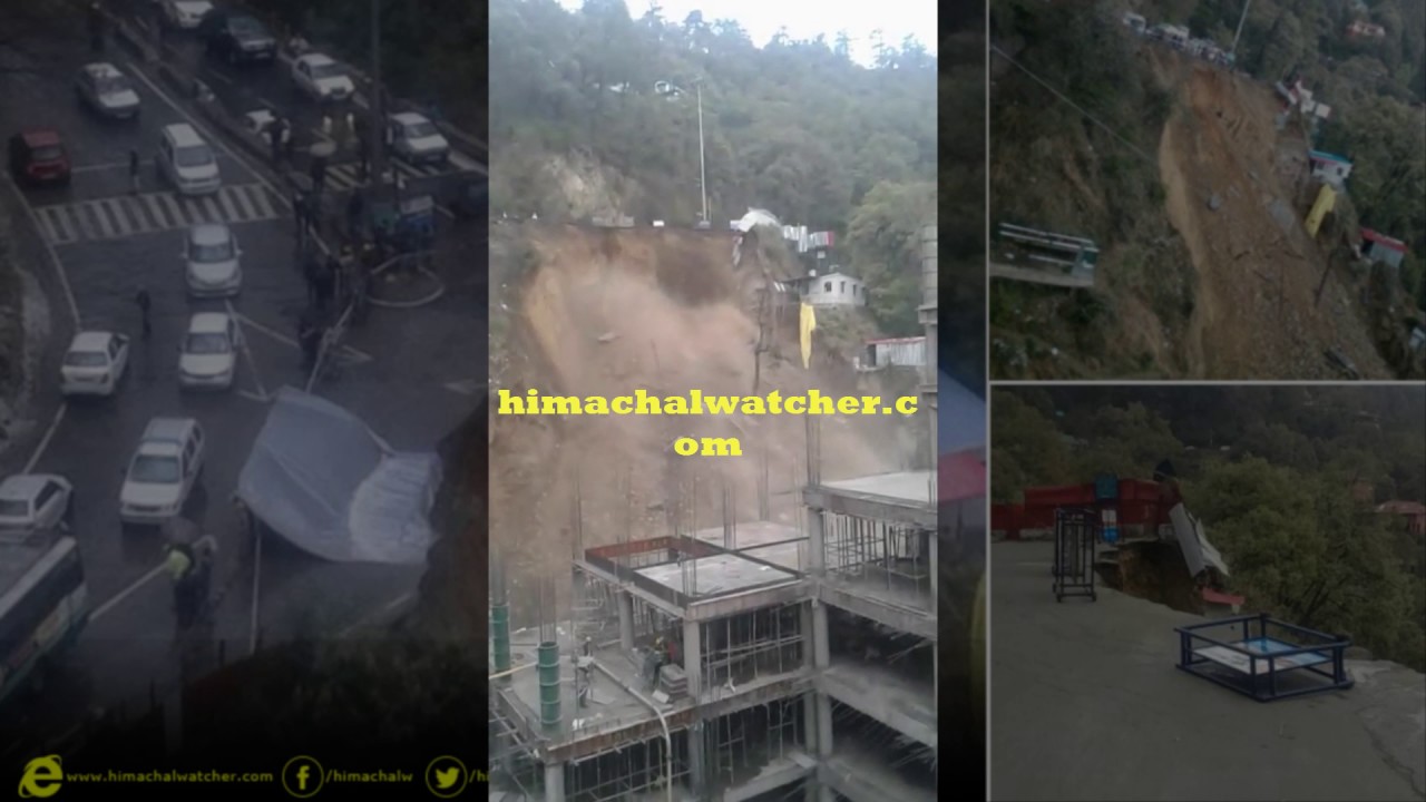 Massive landslide on Shimla Bypass crossing at under-construction ropeway site