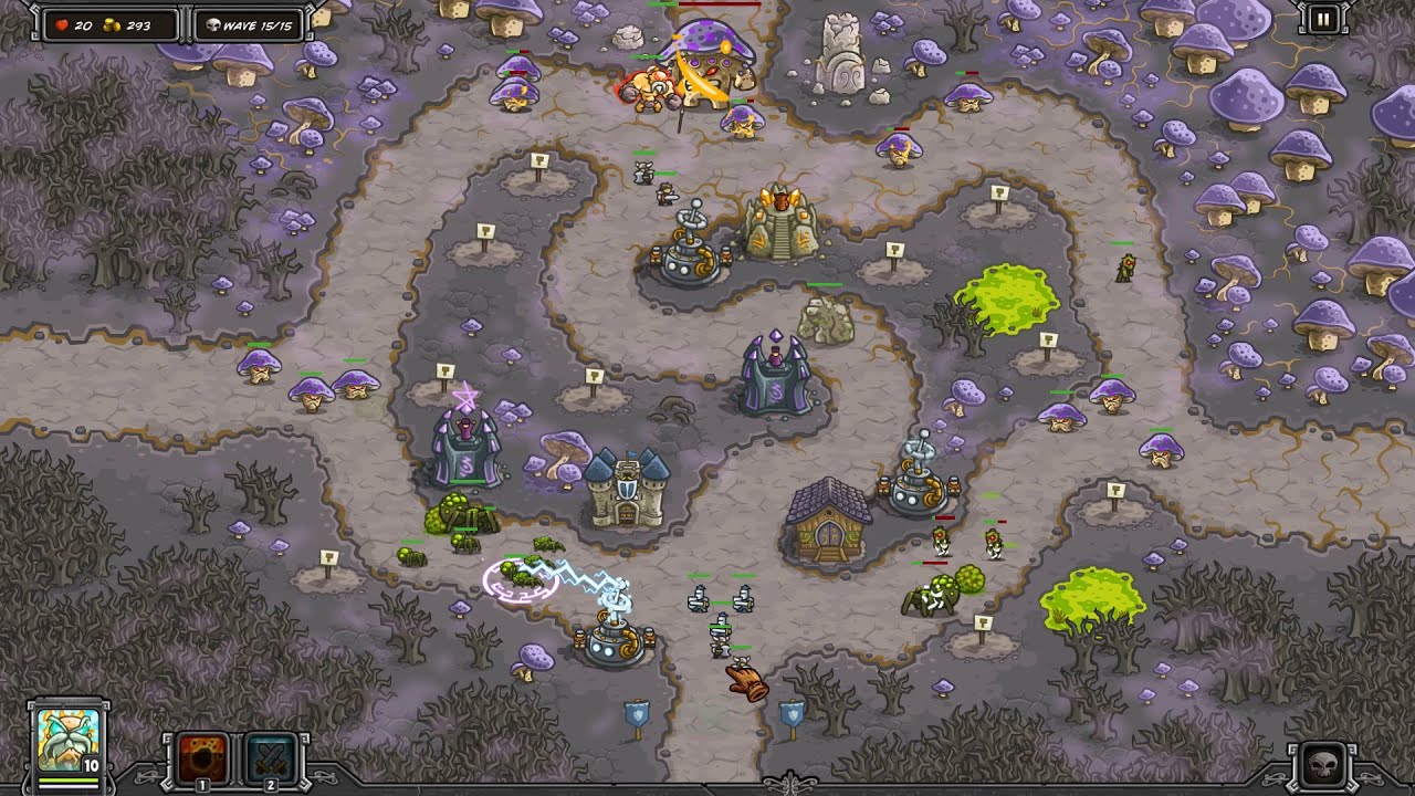Kingdom Rush - Fungal Forest (Veteran Campaign Mode, 3 Stars No Lives Lost)