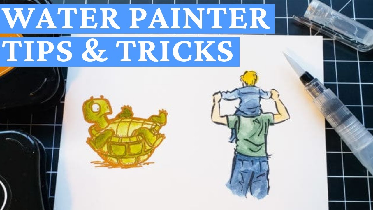 *EASY* Watercolor Images & Backgrounds With Stampin Up Water Painters Water Brush