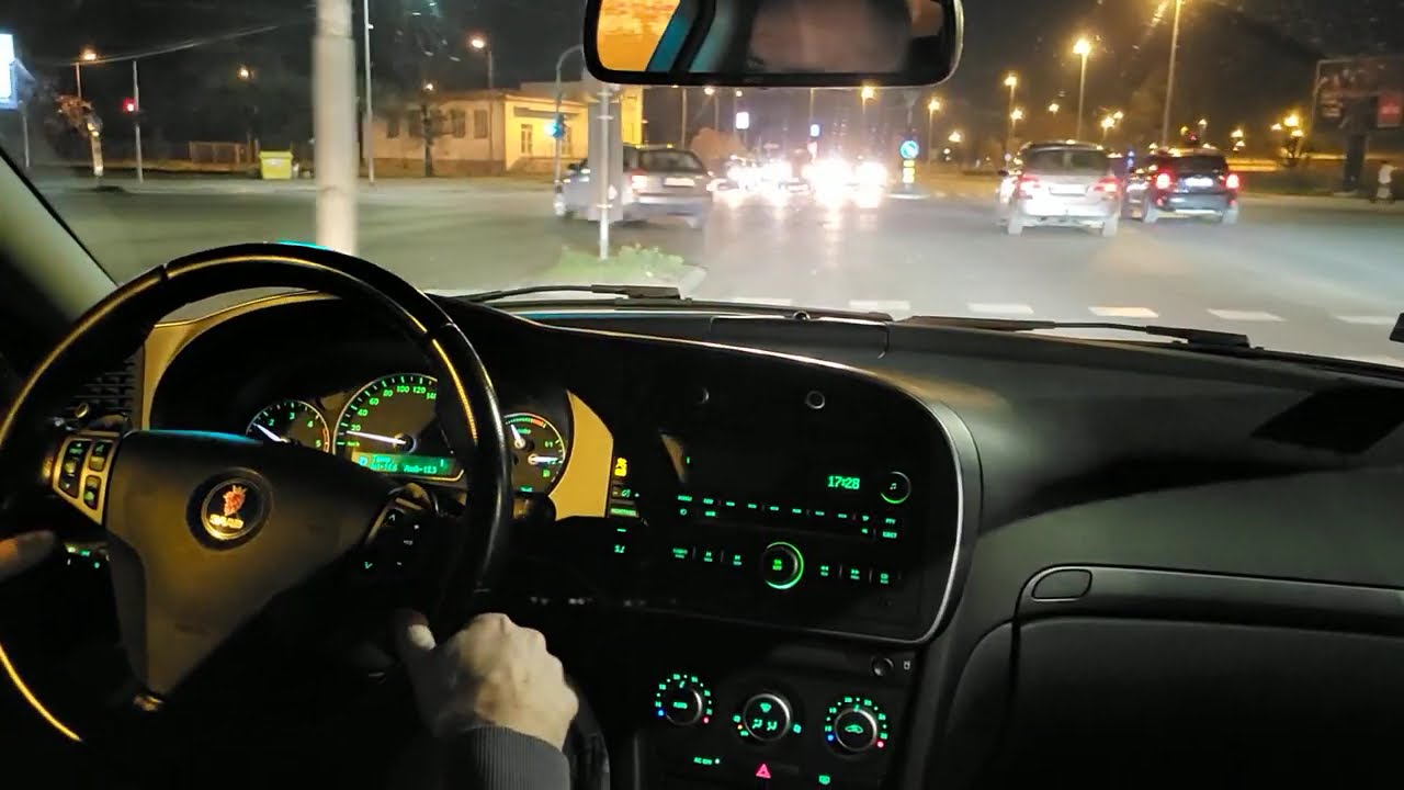 Saab 9-3 Aero Griffin City Night Drive