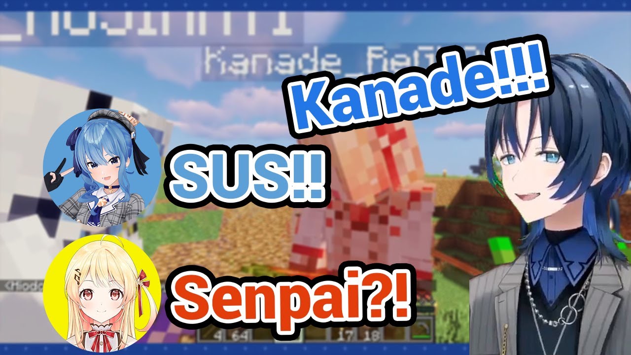 Suisei Met Ao and Kanade for the first time in Minecraft and it just Straight Violence
