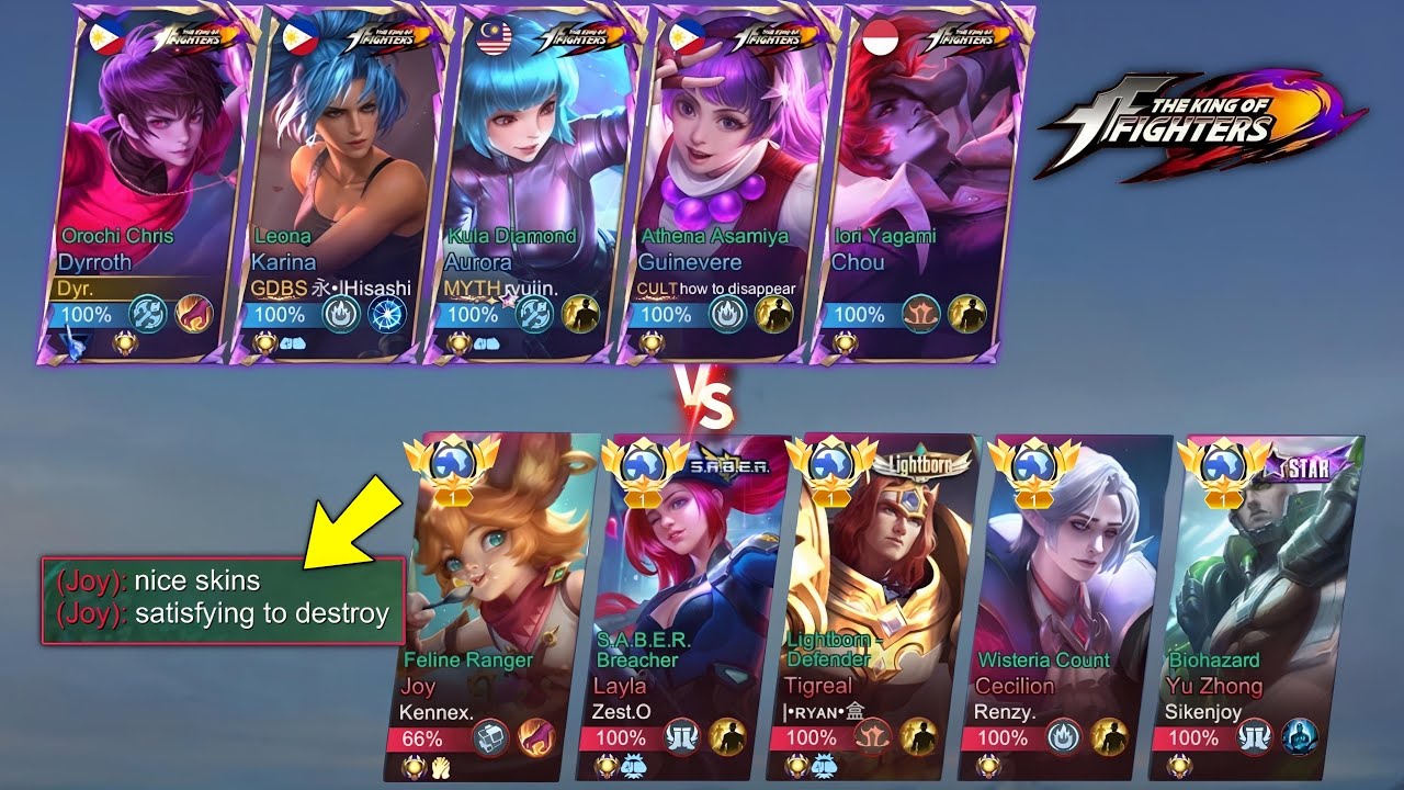 5 MAN ALL K.O.F SKIN vs PRO TRASHTALKER’S!! (they beat us😢)