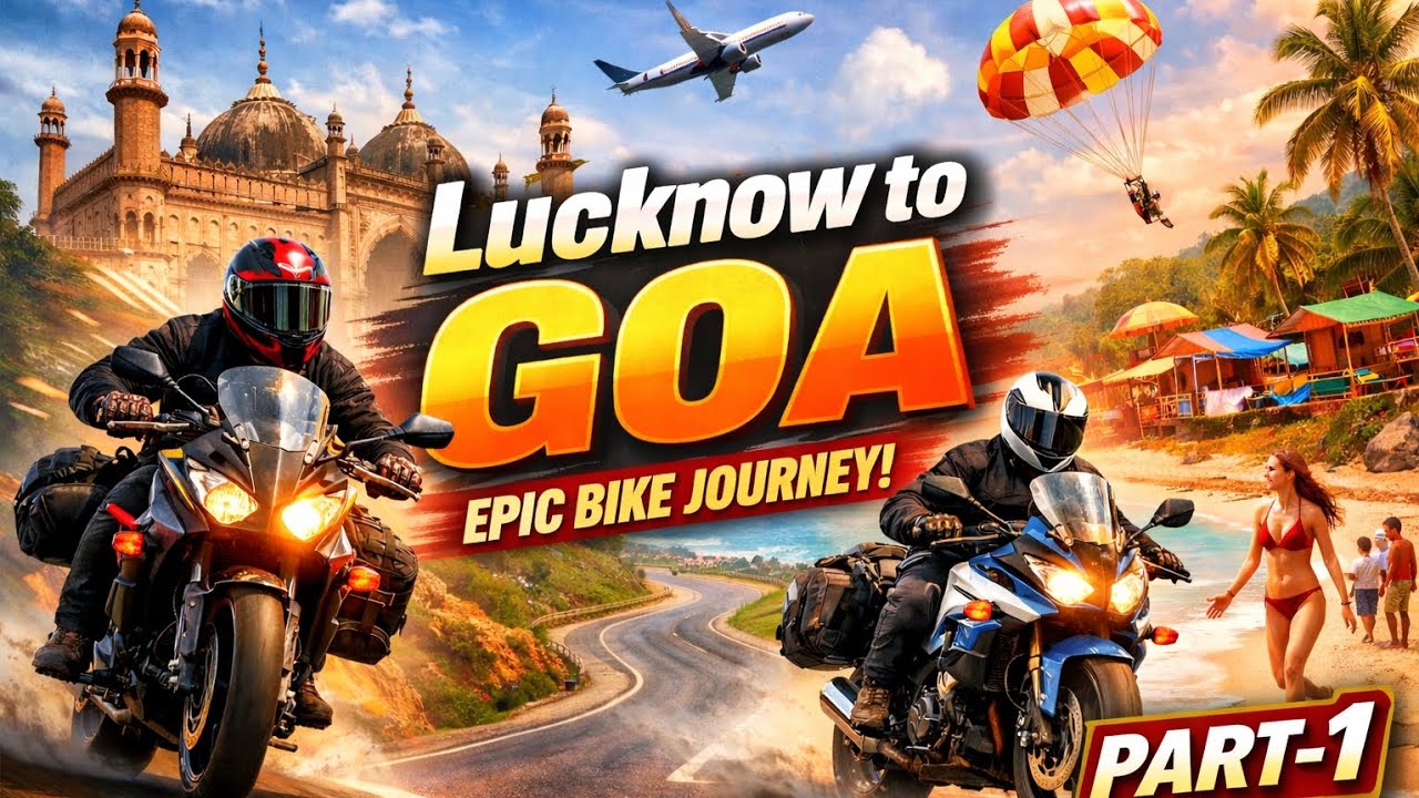 Lucknow to Goa Bike Ride 🚴‍♂️ | 1900 KM Epic Road Trip | Part-1 | Bike Travel Vlog