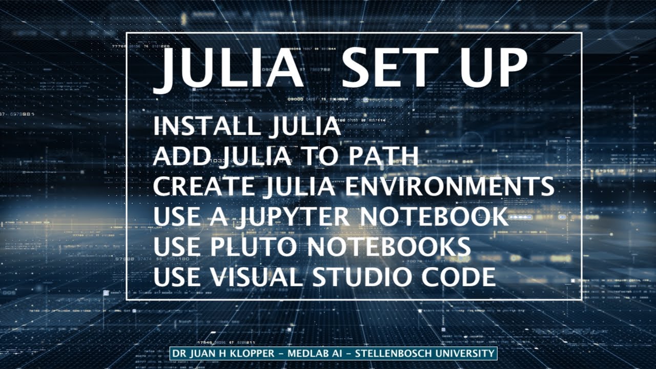 Install Julia with Jupyter and Pluto notebooks and VS Code