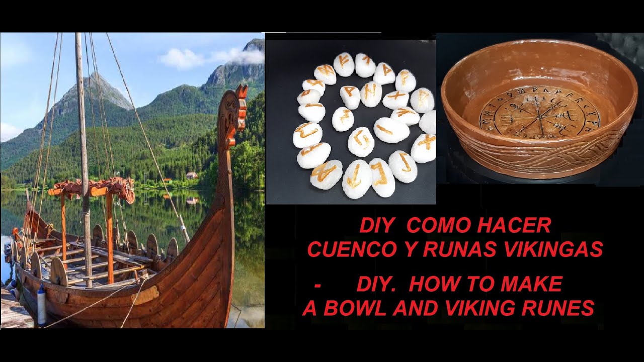 RUNAS Y CUENCO VIKINGO  BOLW & RUNES OF VIKINGS